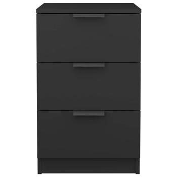 Nachttische 2 Stk. Schwarz 40x36x65 cm