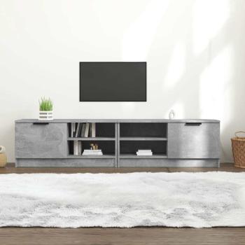 ARDEBO.de - TV-Schränke 2 Stk. Betongrau 80x35x36,5 cm Holzwerkstoff