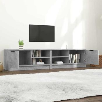 TV-Schränke 2 Stk. Betongrau 80x35x36,5 cm Holzwerkstoff