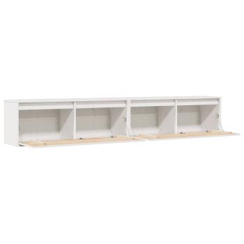 Wandschr?nke 2 Stk. Wei? 100x30x35 cm Massivholz Kiefer