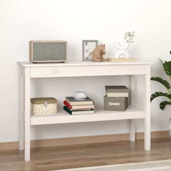 ARDEBO.de - Konsolentisch Weiß 110x40x75 cm Massivholz Kiefer