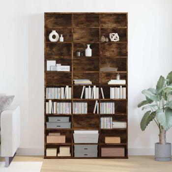 ARDEBO.de - CD-Regal Räuchereiche 102x23x177,5 cm Holzwerkstoff