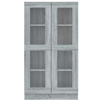 Vitrinenschrank Grau Sonoma 82,5x30,5x150 cm Holzwerkstoff