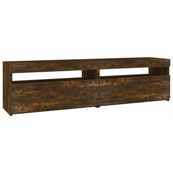 ARDEBO.de - TV-Schrank mit LED-Leuchten 2 Stk. Räuchereiche 75x35x40 cm