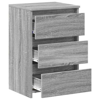 Nachttische 2 Stk. Grau Sonoma 40x35x62,5 cm Holzwerkstoff