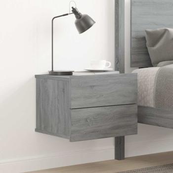 ARDEBO.de - Nachttisch Grau Sonoma 40x30x30 cm Holzwerkstoff