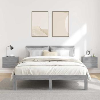 ARDEBO.de - Nachttische 2 Stk. Grau Sonoma 40x30x30 cm Holzwerkstoff