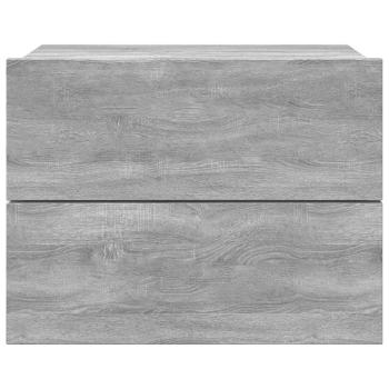 Nachttische 2 Stk. Grau Sonoma 40x30x30 cm Holzwerkstoff