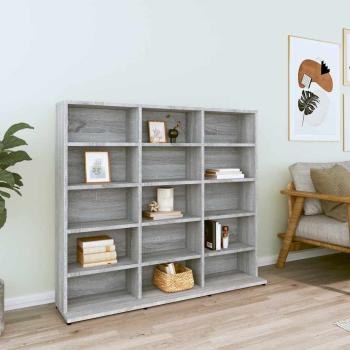ARDEBO.de - CD-Regal Grau Sonoma 100x23x89,5 cm Holzwerkstoff