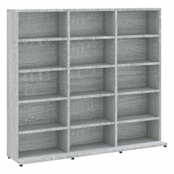 CD-Regal Grau Sonoma 100x23x89,5 cm Holzwerkstoff