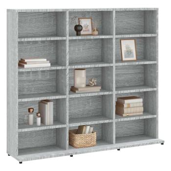 CD-Regal Grau Sonoma 100x23x89,5 cm Holzwerkstoff