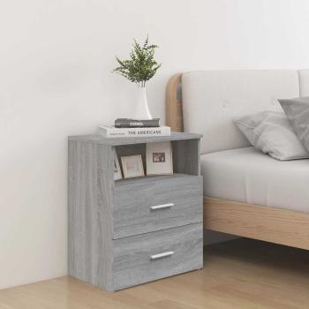 ARDEBO.de - Nachttisch Grau Sonoma 50x32x60 cm