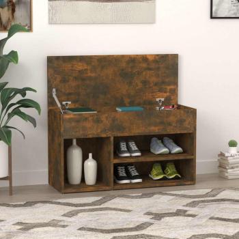 ARDEBO.de - Schuhbank Räuchereiche 80x30x45 cm Holzwerkstoff