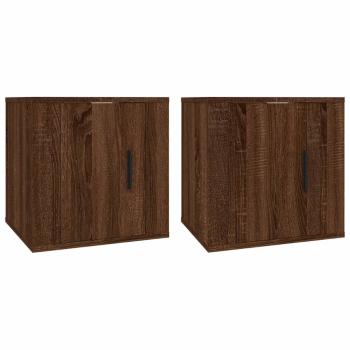 TV-Wandschränke 2 Stk. Braun Eichen-Optik 40x34,5x40 cm