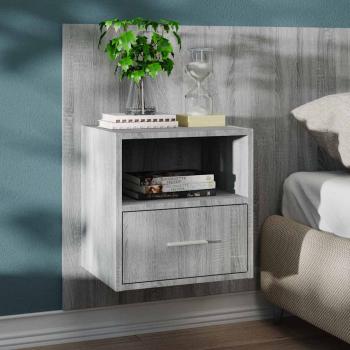 Wand-Nachttische 2 Stk. Grau Sonoma