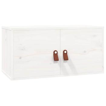 Wandschrank Weiß 60x30x30 cm Massivholz Kiefer