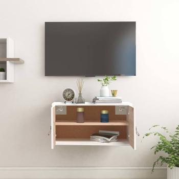 Wandschrank Weiß 60x30x30 cm Massivholz Kiefer