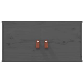 Wandschränke 2 Stk. Grau 60x30x30 cm Massivholz Kiefer