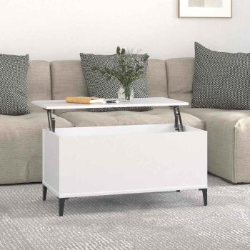 ARDEBO.de - Couchtisch Weiß 90x44,5x45 cm Holzwerkstoff