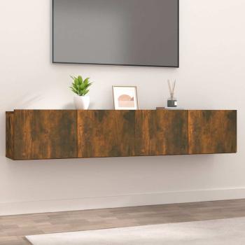 ARDEBO.de - TV-Schränke 2 Stk. Räuchereiche 80x30x30 cm Holzwerkstoff