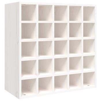 Weinschrank Weiß 56 x 25 x 56 cm Massivholz Kiefer