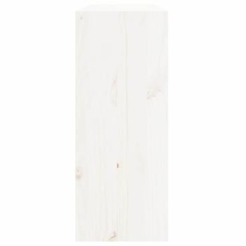 Weinregal Weiß 62x25x62 cm Massivholz Kiefer