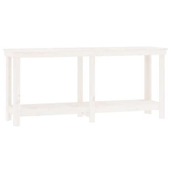 Werkbank Weiß 180x50x80 cm Massivholz Kiefer