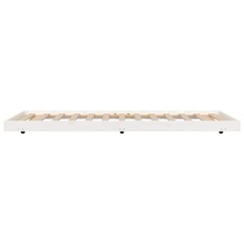 Massivholzbett ohne Matratze Weiß 90x200 cm Kiefernholz
