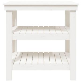 Werkbank Weiß 78,5x50x80 cm Massivholz Kiefer