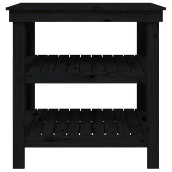 Werkbank Schwarz 78,5x50x80 cm Massivholz Kiefer