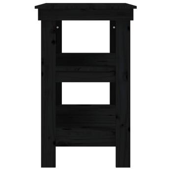 Werkbank Schwarz 78,5x50x80 cm Massivholz Kiefer