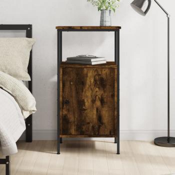 ARDEBO.de - Nachttisch Räuchereiche 41x31x80 cm Holzwerkstoff