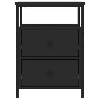 Nachttische 2 Stk. Schwarz 44x45x60 cm Holzwerkstoff