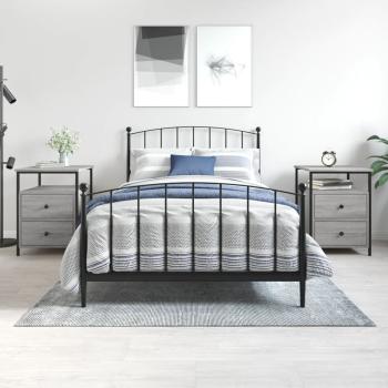 ARDEBO.de - Nachttische 2 Stk. Grau Sonoma 44x45x60 cm Holzwerkstoff