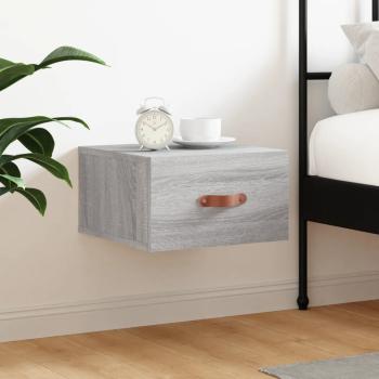 ARDEBO.de - Wand-Nachttisch Grau Sonoma 35x35x20 cm
