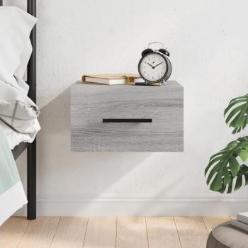 ARDEBO.de - Wand-Nachttisch Grau Sonoma 35x35x20 cm