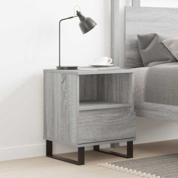 ARDEBO.de - Nachttisch Grau Sonoma 40x35x50 cm Holzwerkstoff