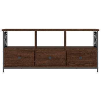 TV-Schrank Braun Eichen-Optik 102x33x45cm Holzwerkstoff & Eisen