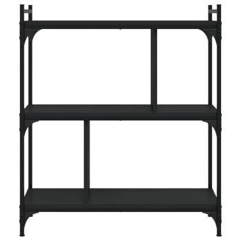 Bücherregal 3 Böden Schwarz 76x32x88 cm Holzwerkstoff