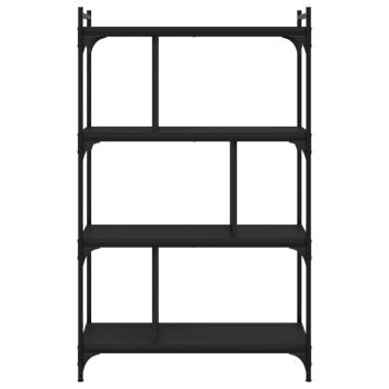 B?cherregal 4 B?den Schwarz 76x32x123 cm Holzwerkstoff
