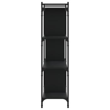 B?cherregal 4 B?den Schwarz 76x32x123 cm Holzwerkstoff