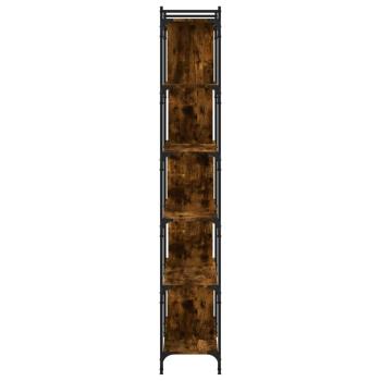 B?cherregal 6 B?den R?uchereiche 76x32x192 cm Holzwerkstoff