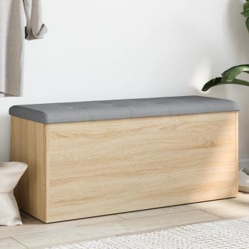 ARDEBO.de - Aufbewahrungsbank Sonoma-Eiche 102 x 42 x 45 cm Holzwerkstoff