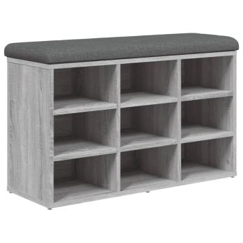 Schuhbank Grau Sonoma 82x32x50 cm Holzwerkstoff