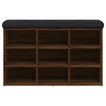Schuhbank Braun Eichen-Optik 82x32x50 cm Holzwerkstoff