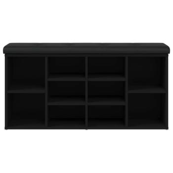 Schuhbank Schwarz 102x32x50 cm Holzwerkstoff