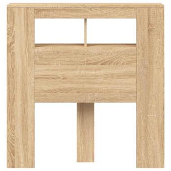 LED-Kopfteil Sonoma Eiche 100x18,5x103,5 cm Holzwerkstoff