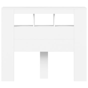 LED-Kopfteil Weiß 120x18,5x103,5 cm Holzwerkstoff