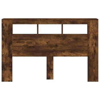 LED-Kopfteil Räuchereiche 160x18,5x103,5 cm Holzwerkstoff