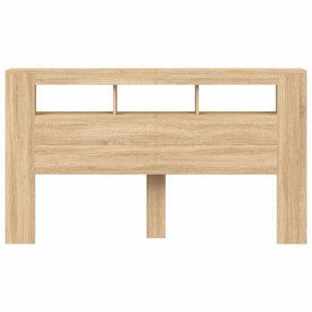 LED-Kopfteil Sonoma Eiche 180x18,5x103,5 cm Holzwerkstoff
